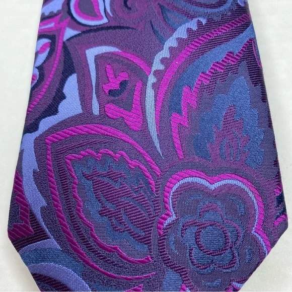 Ben Sherman Paisley Floral 100% Silk Tie - Picture 6 of 9